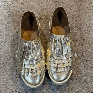 BP Gold Fringe Sneakers